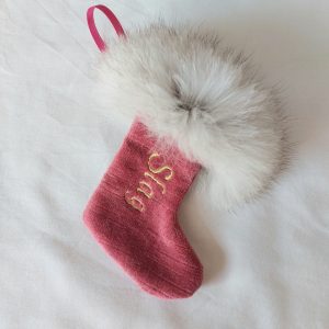 Slag, Bitch, Prick Embroidered Mini Christmas Stocking Decoration