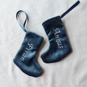 Personalised Embroidered Mini Christmas Stocking Decoration