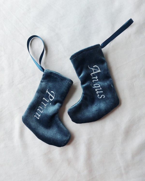 Personalised Embroidered Mini Christmas Stocking Decoration